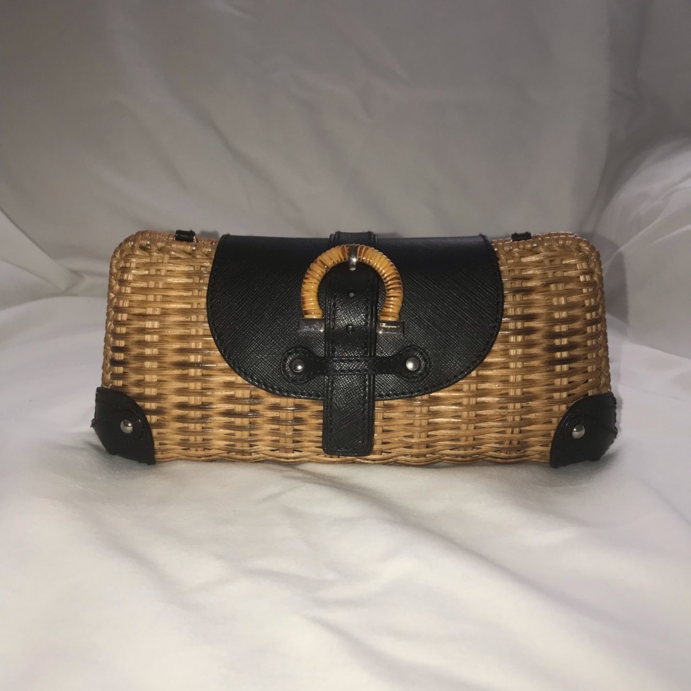 SALVATORE FERRAGAMO Wicker Clutch